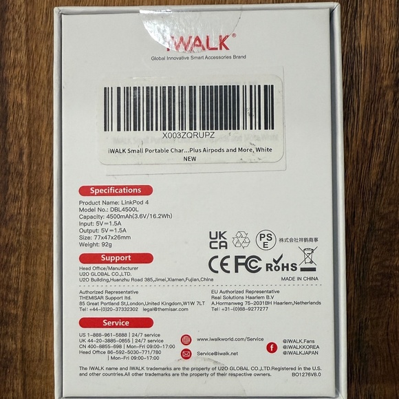 iWalk LinkMe 4 Wireless Charger - White Lightening NEW - Picture 2 of 8